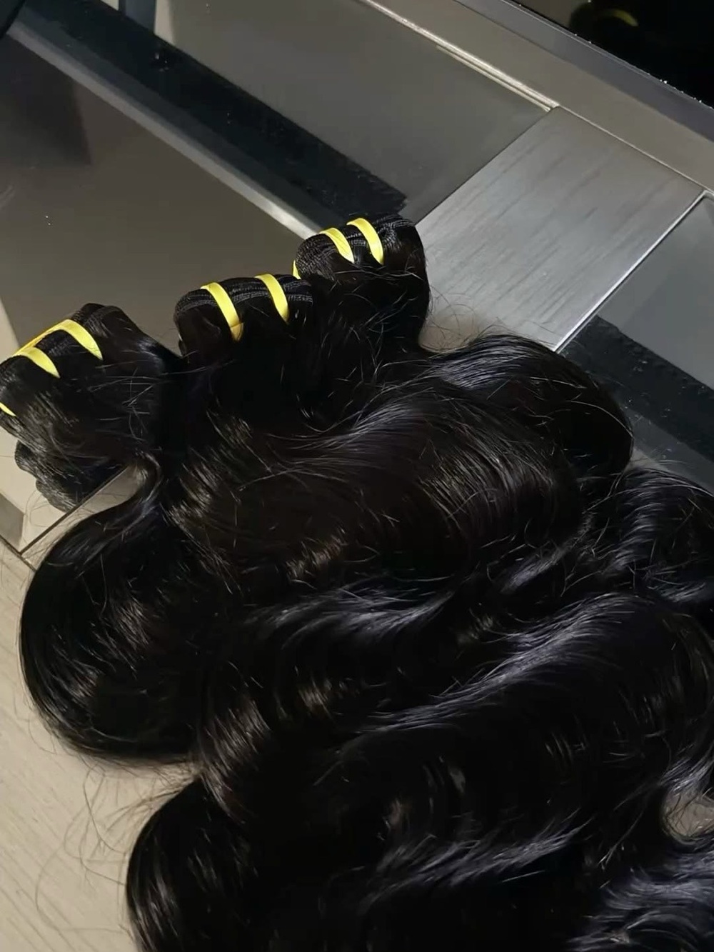 Natural Black Body Wave Hair Extensions 28inchs ( all ) -